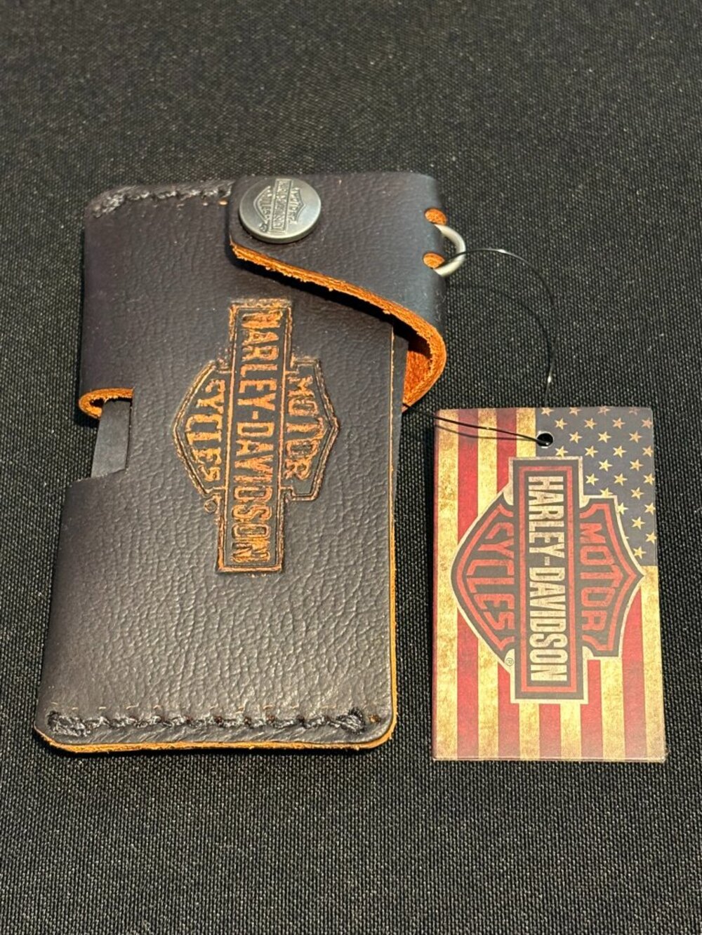 Harley Davidson Bar and Shield Front Pocket Wallet with Money Clip